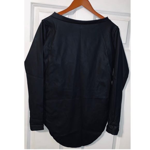 Faux Leather Shirt Dress - Picture 1 of 1